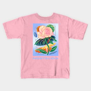 abstract surrealistic flower art Kids T-Shirt